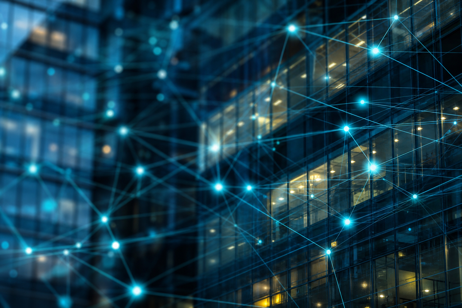 Network visualization over building context for access and integration