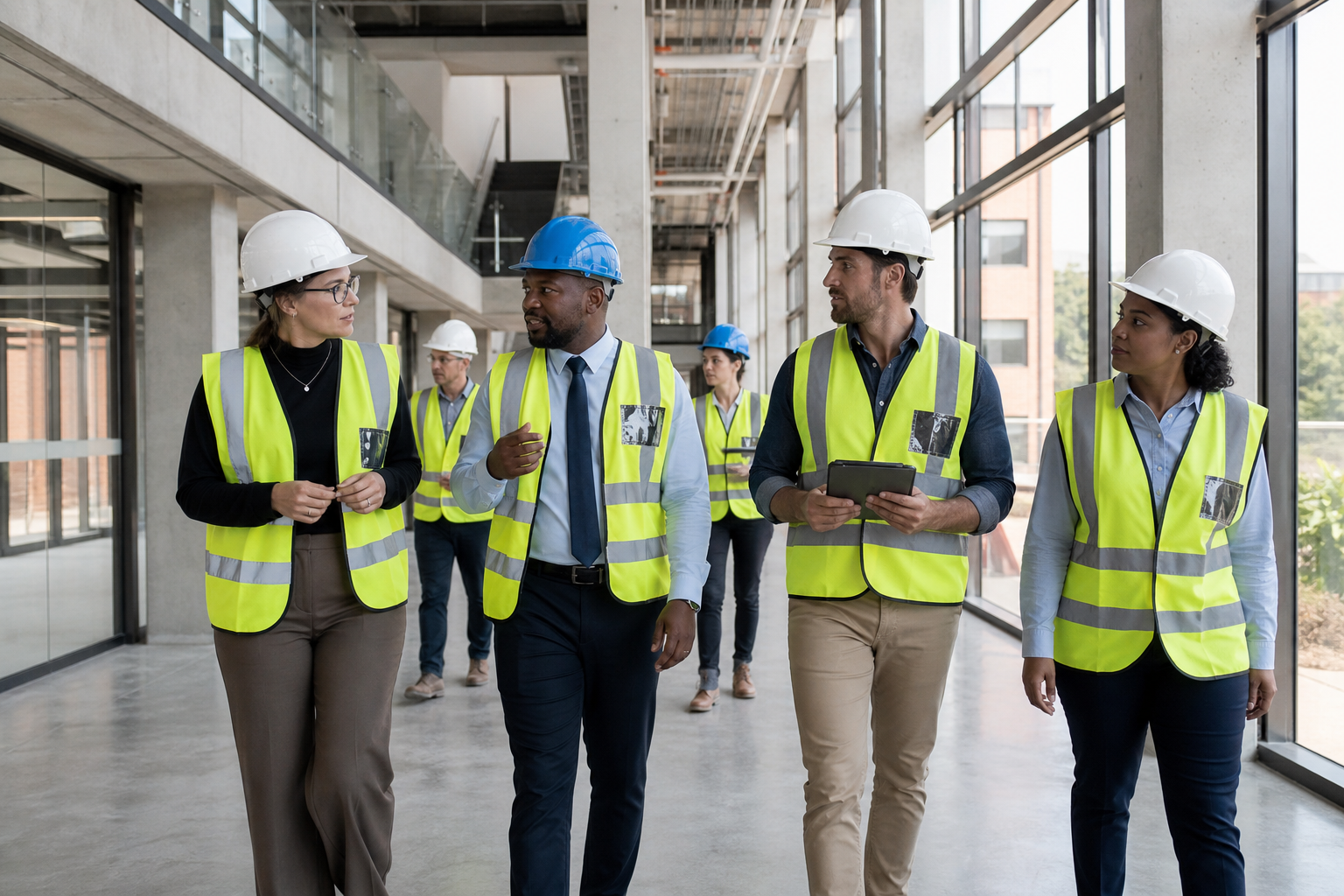 Facility and engineering teams collaborating on campus